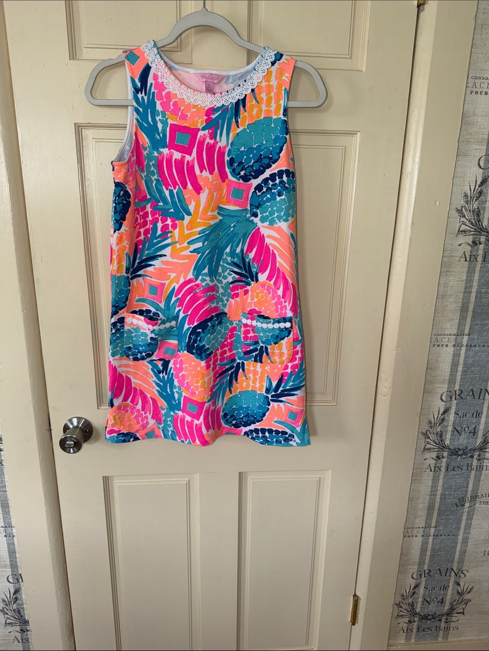 Lilly Pulitzer Sleeveless Tropical Print Dress in Pink, Teal, Coral